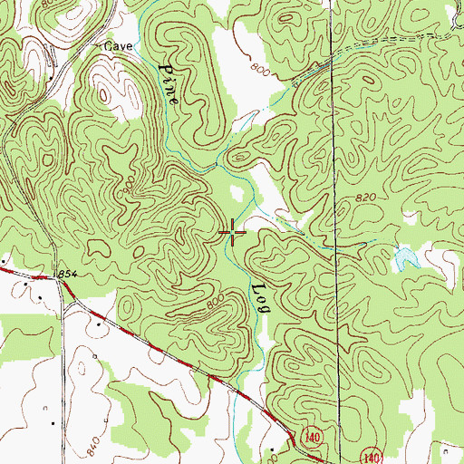 Topographic Map of Tanner Mill (historical), GA