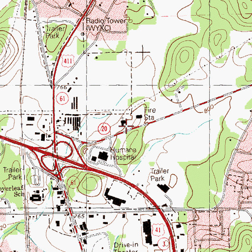 Topographic Map of Victory Temple, GA