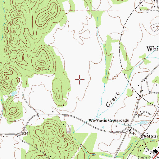 Topographic Map of White Elementary School, GA