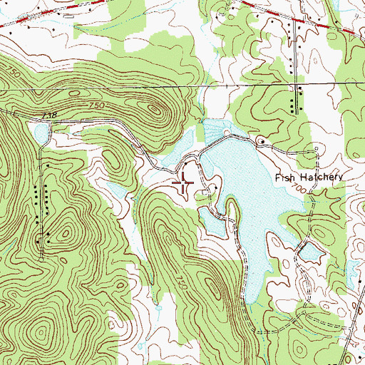 Topographic Map of Amcanada Spring, GA