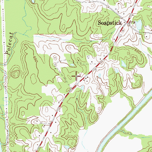 Topographic Map of Ashwood Church, GA