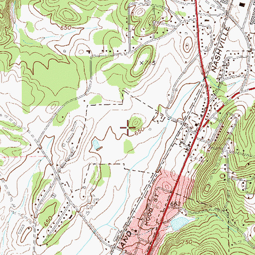 Topographic Map of Calhoun North Industrial Park, GA
