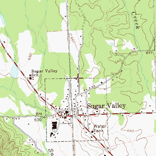 Topographic Map of Calvary Church, GA