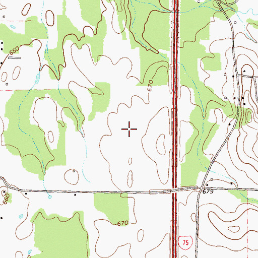 Topographic Map of Calhoun-Gordon County Industrial Park, GA