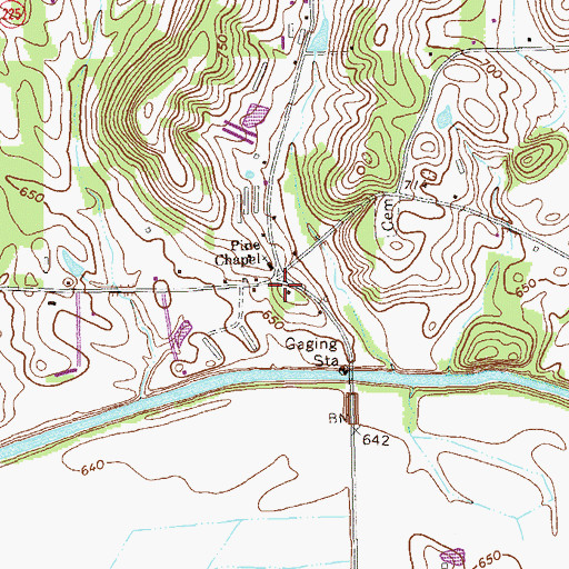 Topographic Map of Decora, GA