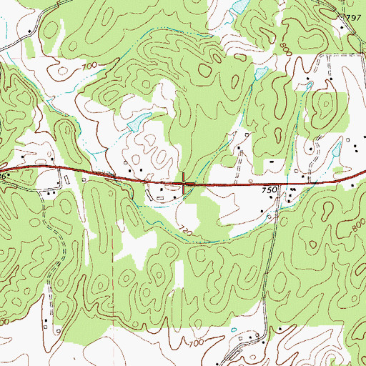 Topographic Map of Donaldson School (historical), GA