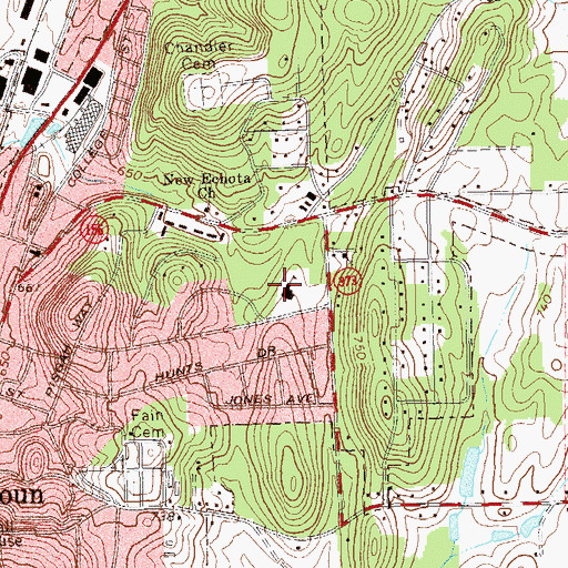 Topographic Map of Eastside Elementary School, GA