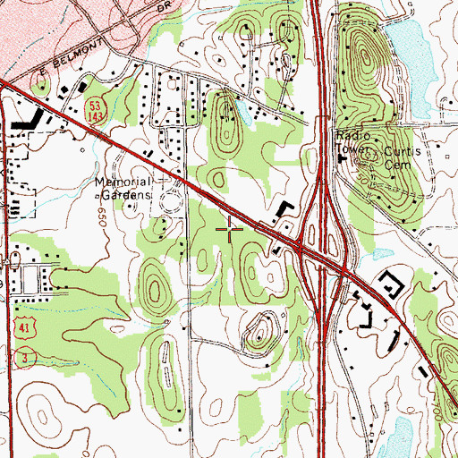 Topographic Map of Eastgate Shopping Center, GA