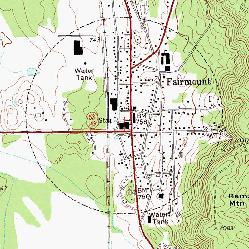 Topographic Map of Edward Lacy Mill (historical), GA