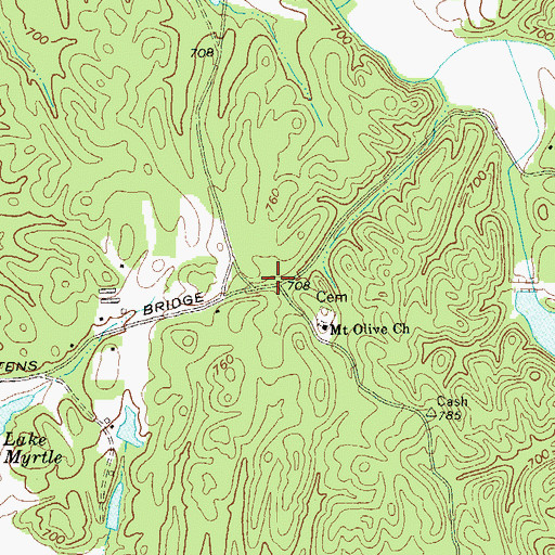 Topographic Map of Fambro (historical), GA