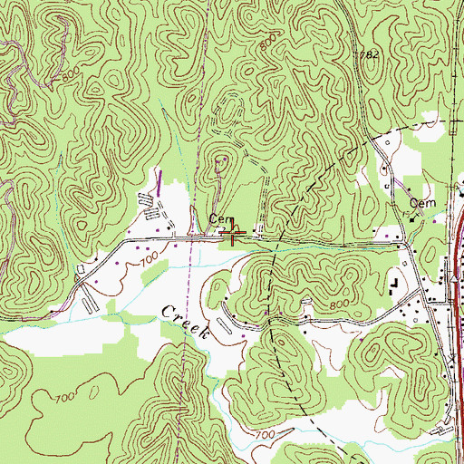 Topographic Map of Fair View Church, GA