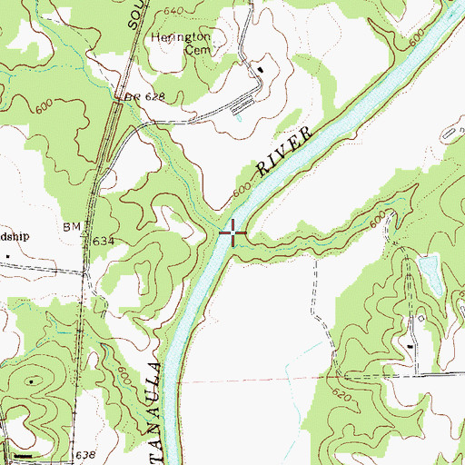 Topographic Map of Harrington Ferry (historical), GA