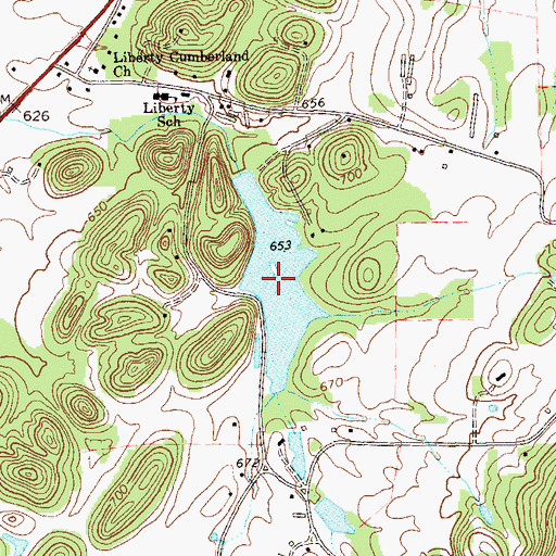 Topographic Map of Nelson lake, GA