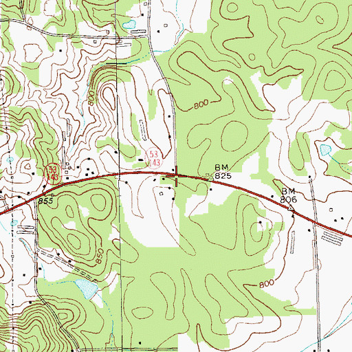 Topographic Map of Owens Store (historical), GA