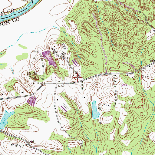 Topographic Map of Poplar Spring School (historical), GA