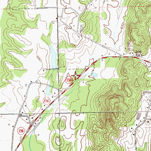 Topographic Map of Printup School (historical), GA