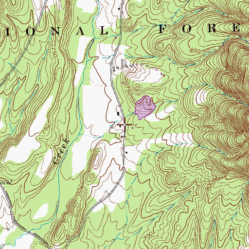 Topographic Map of Rocky Creek (historical), GA