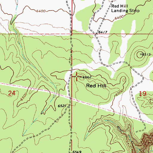 Topographic Map of Red Hill, AZ