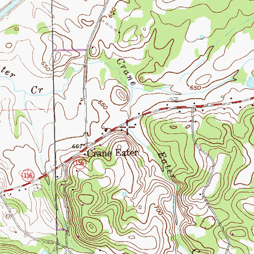 Topographic Map of Roes Spring, GA