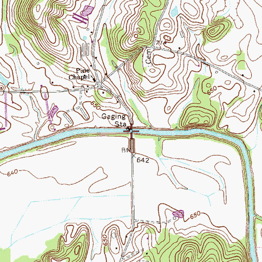 Topographic Map of Shackleford Ferry (historical), GA