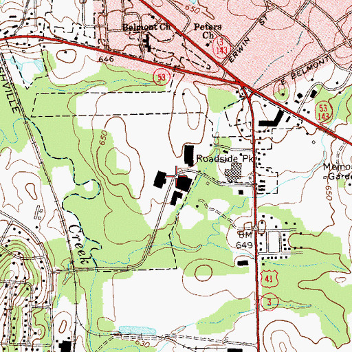 Topographic Map of South Industrial Park, GA