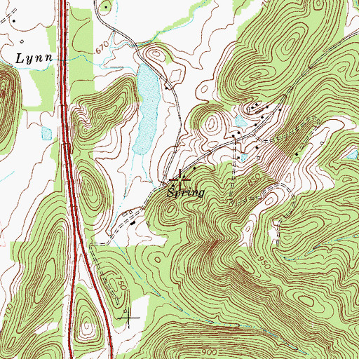 Topographic Map of Spring Hill School (historical), GA