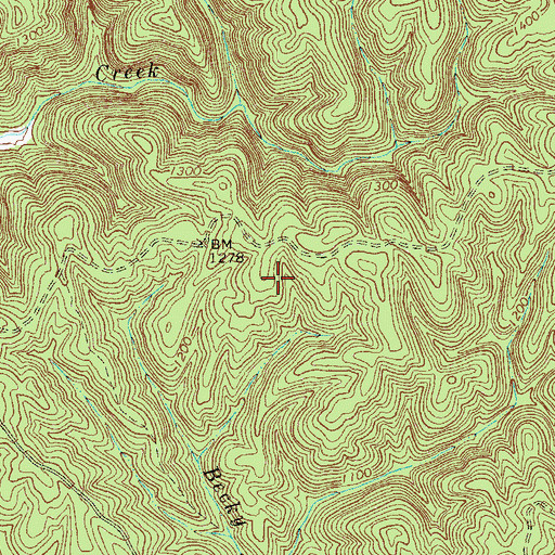Topographic Map of Talking Rock Wildlife Management Area, GA