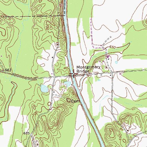 Topographic Map of Thompson Ferry (historical), GA