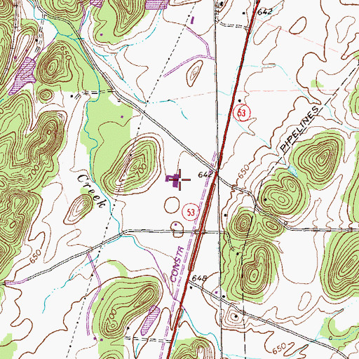 Topographic Map of W L Swain Elementary School, GA