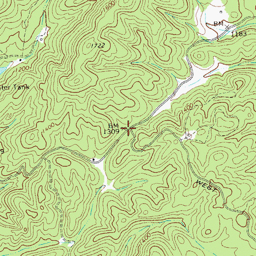 Topographic Map of Alaculsa, GA