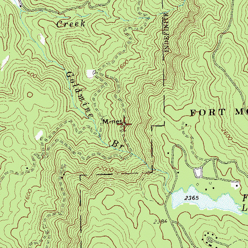 Topographic Map of Cohutta Mine, GA