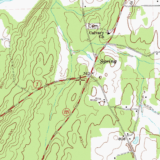 Topographic Map of Colvard School (historical), GA
