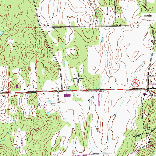 Topographic Map of Eton Elementary School, GA
