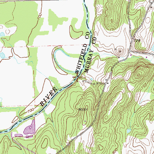 Topographic Map of Harris Ford, GA