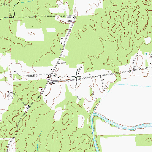 Topographic Map of Oak Grove School (historical), GA