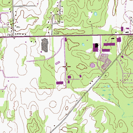 Topographic Map of Williams Cemetery, GA