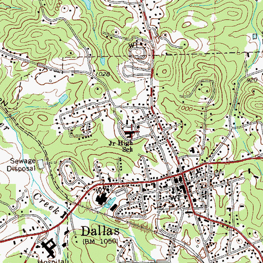 Topographic Map of Herschel Jones Middle School, GA