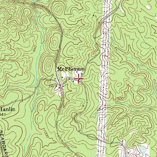 Topographic Map of McPherson Baptist Church, GA