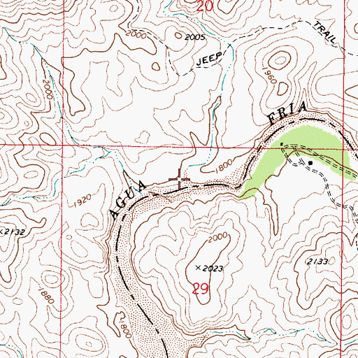 Topographic Map of Cottonwood Gulch, AZ