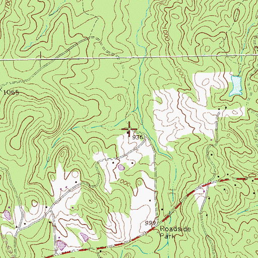 Topographic Map of Rock Ford Church, GA