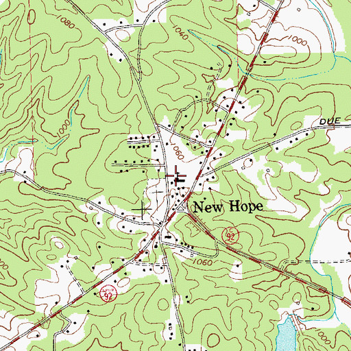 Topographic Map of W C Abney Elementary School, GA