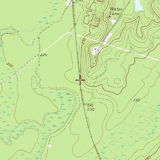 Topographic Map of Ainslie (historical), GA