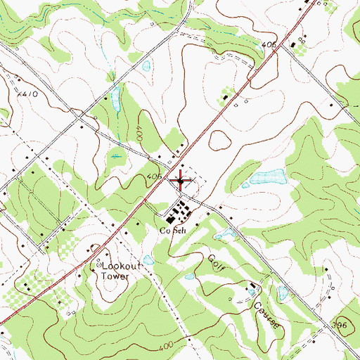Topographic Map of Bethany Church, GA