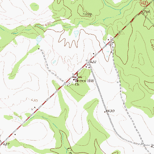 Topographic Map of Brown Hill School (historical), GA