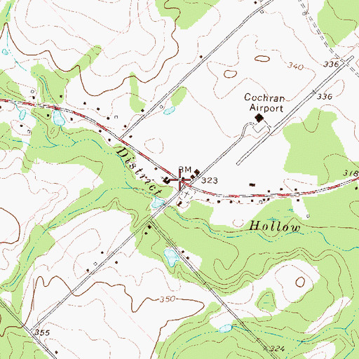 Topographic Map of Union Hill School (historical), GA