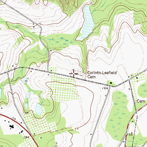Topographic Map of Corinth Church (historical), GA