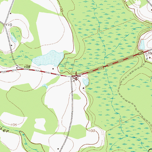 Topographic Map of Holly Grove School (historical), GA