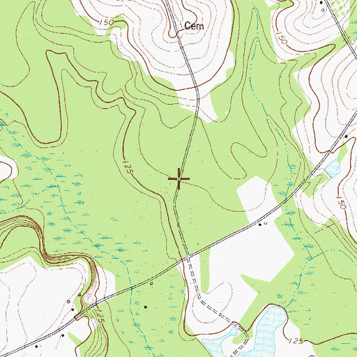 Topographic Map of Mill Creek (historical), GA