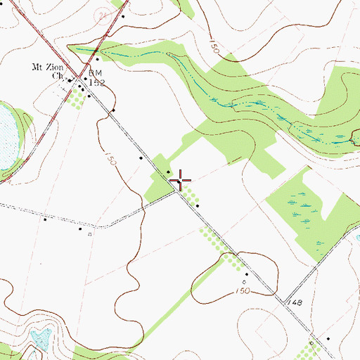 Topographic Map of Pauline School (historical), GA