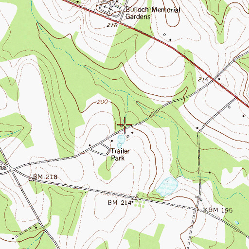 Topographic Map of Pretoria School (historical), GA